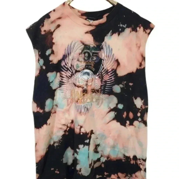 HARLEY Davidson reverse tiedye tank. Size 2x. Unisex - Picture 2 of 9